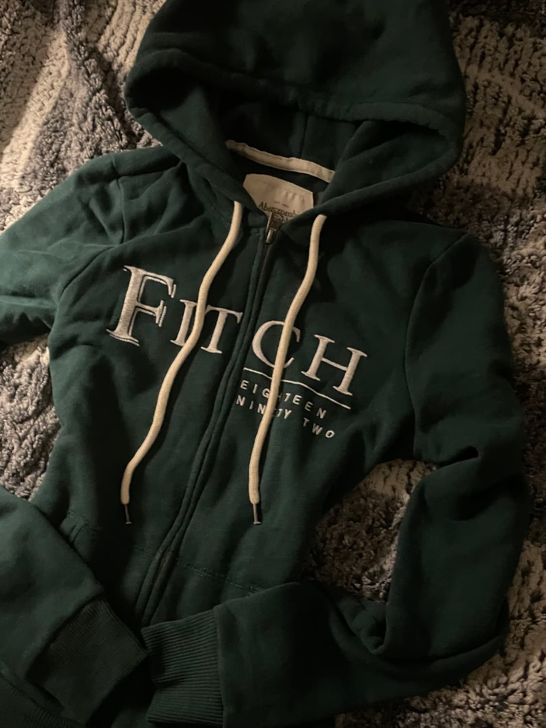 아베크롬비 슬림핏 후드집업 그린 상품이미지2