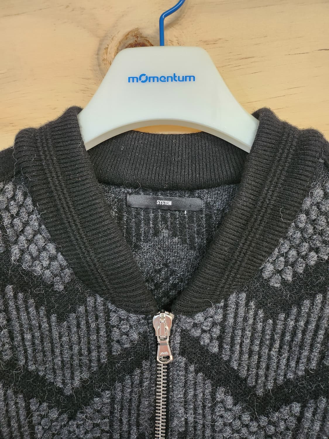 836) 한섬 시스템 system 알파카블랜드 남성 가디건 상품이미지4