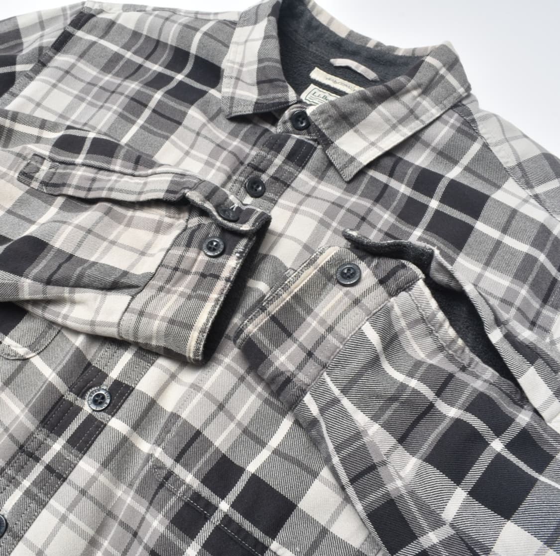 엘엘빈 안감 후리스 체크 셔츠 남방 XL N0743 상품이미지5