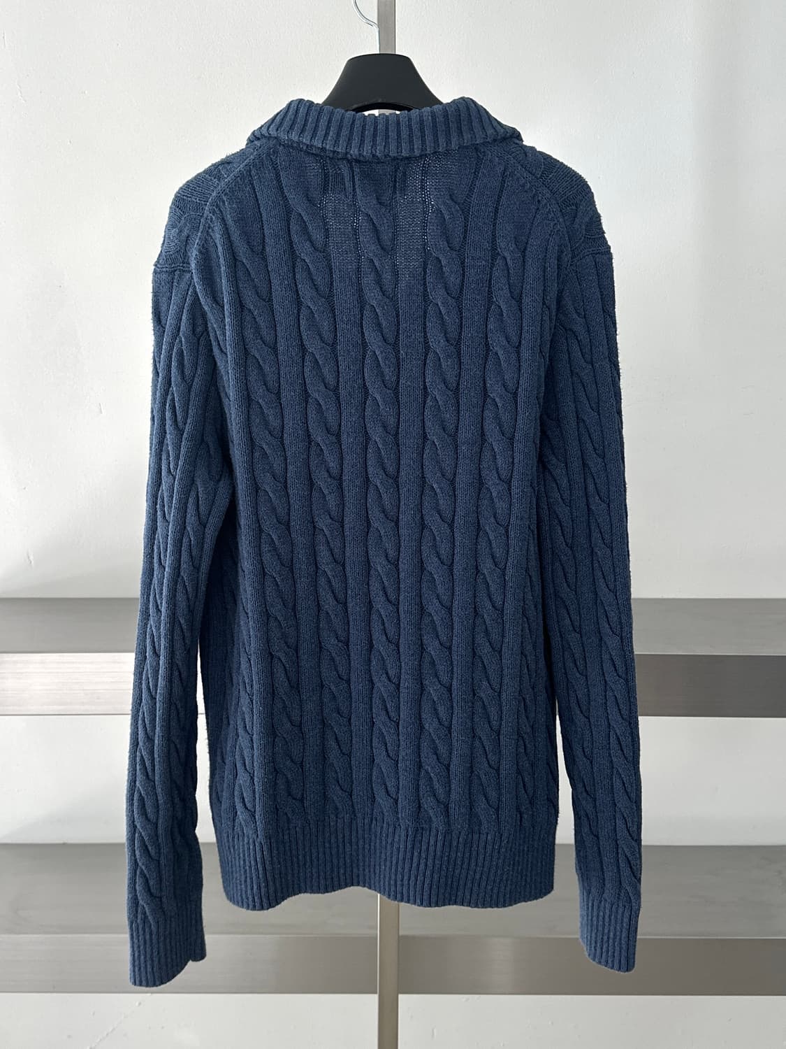 폴로 랄프로렌 뮤트블루 케이블 니트 하프집업  상품이미지5