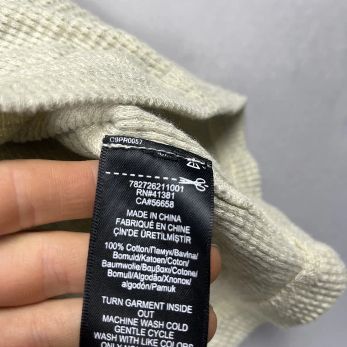 더블 알엘  와플 니트 헨리넥 써멀 셔츠 상품이미지6