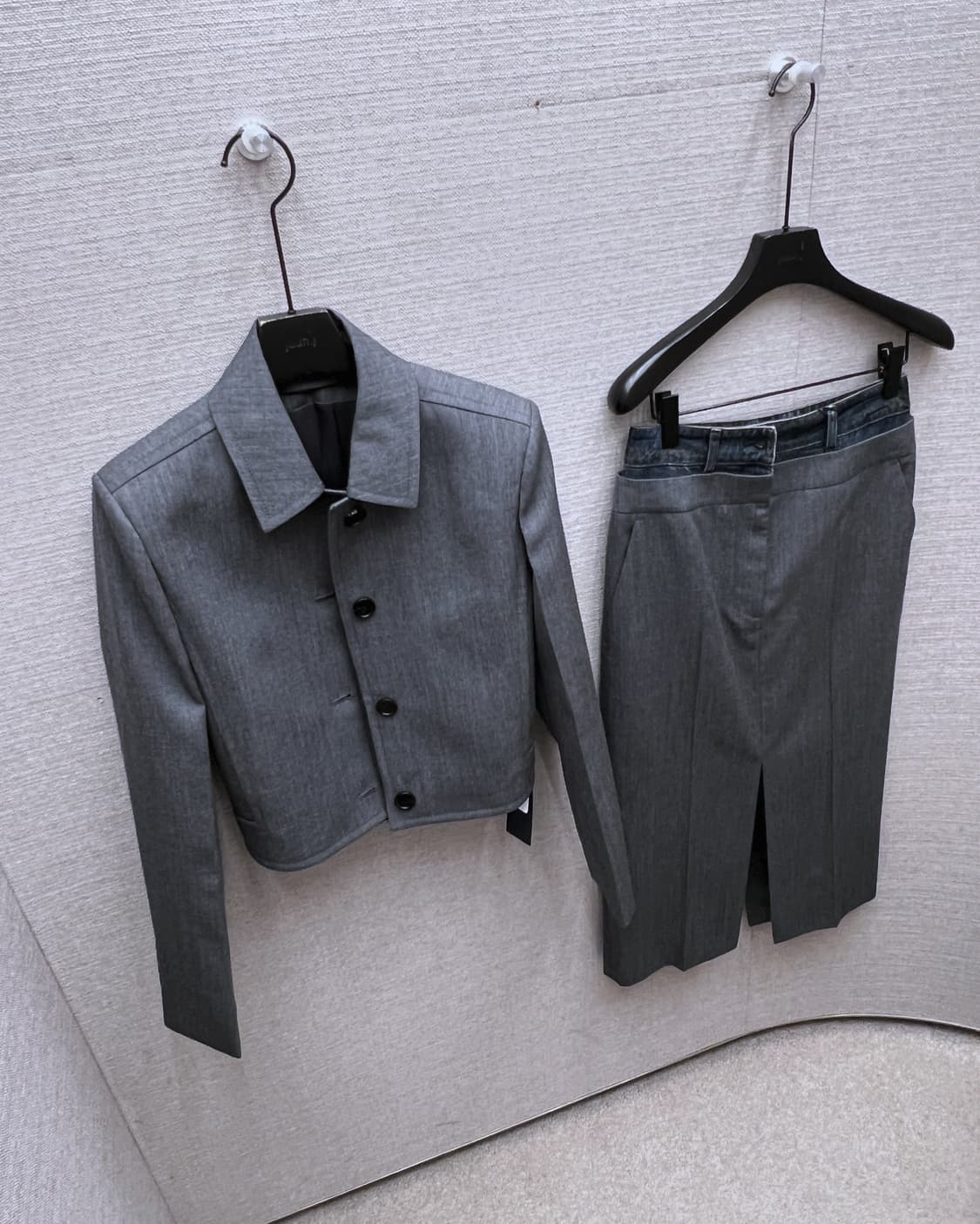 준지 여성 셋업 투피스 자켓 슬릿 스커트 상품이미지1