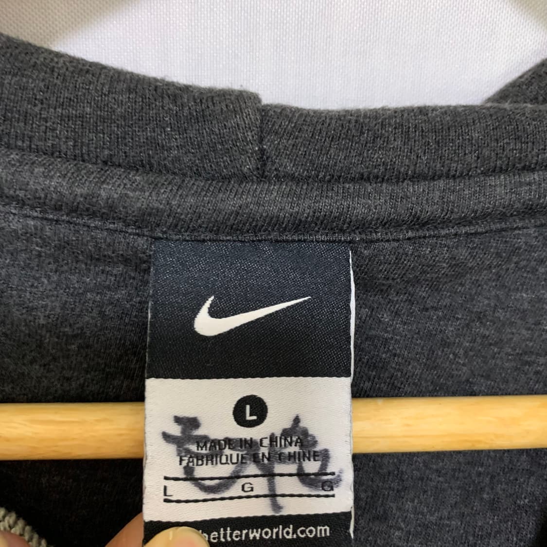 나이키 빈티지 프린팅 후드집업 차콜 L 남녀공용 상품이미지8
