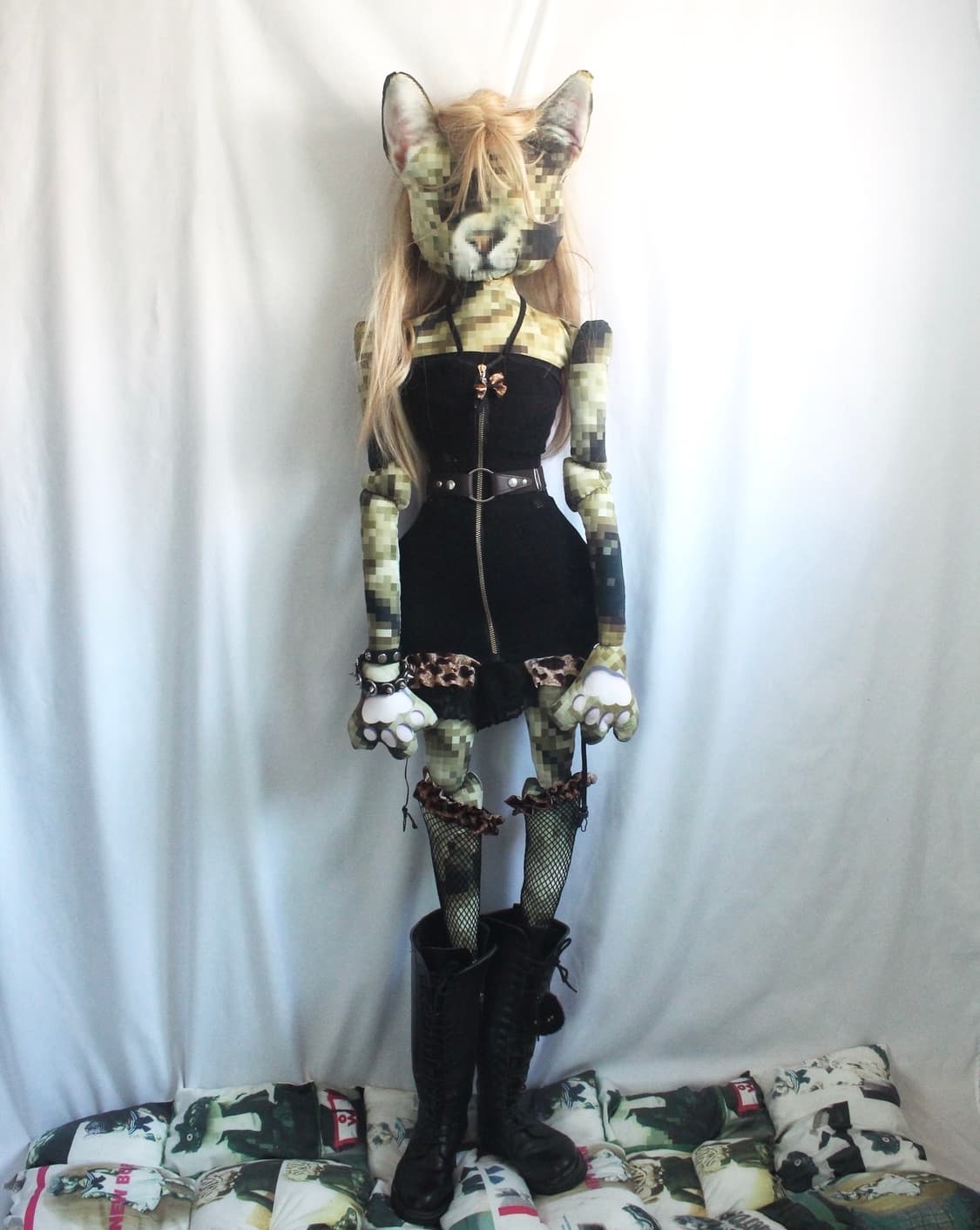 Leopard noir sheer lingerie set 상품이미지1