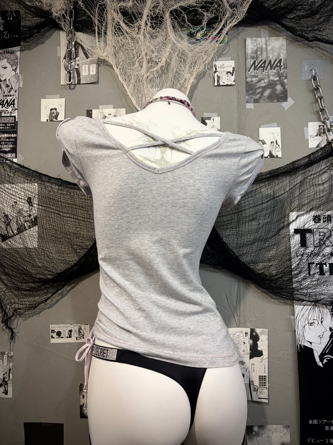 00's Glitter lace Cross back strapsleeve 상품이미지10