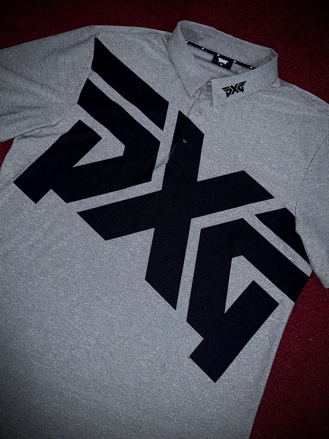PXG 빅로고 골프 반팔 카라티 그레이 2XL 상품이미지3