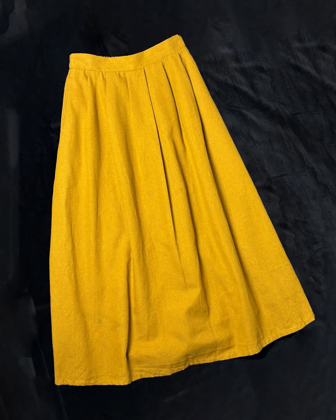 일본빈티지 머스타드 롱스커트 상품이미지1