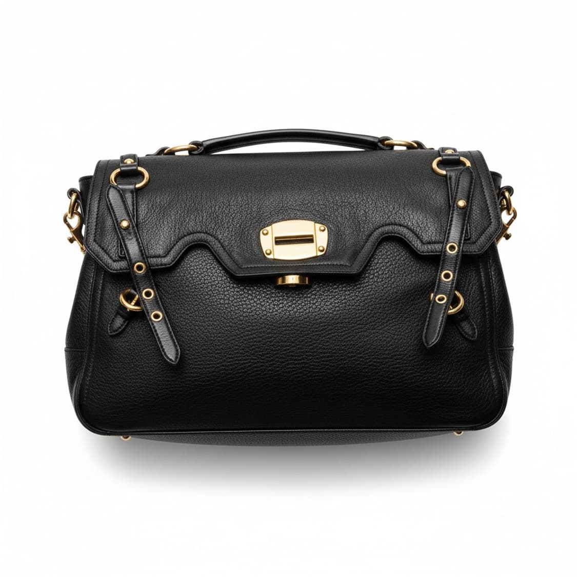 [정품] Miu Miu 2WAY 금장 레더 숄더백 상품이미지2