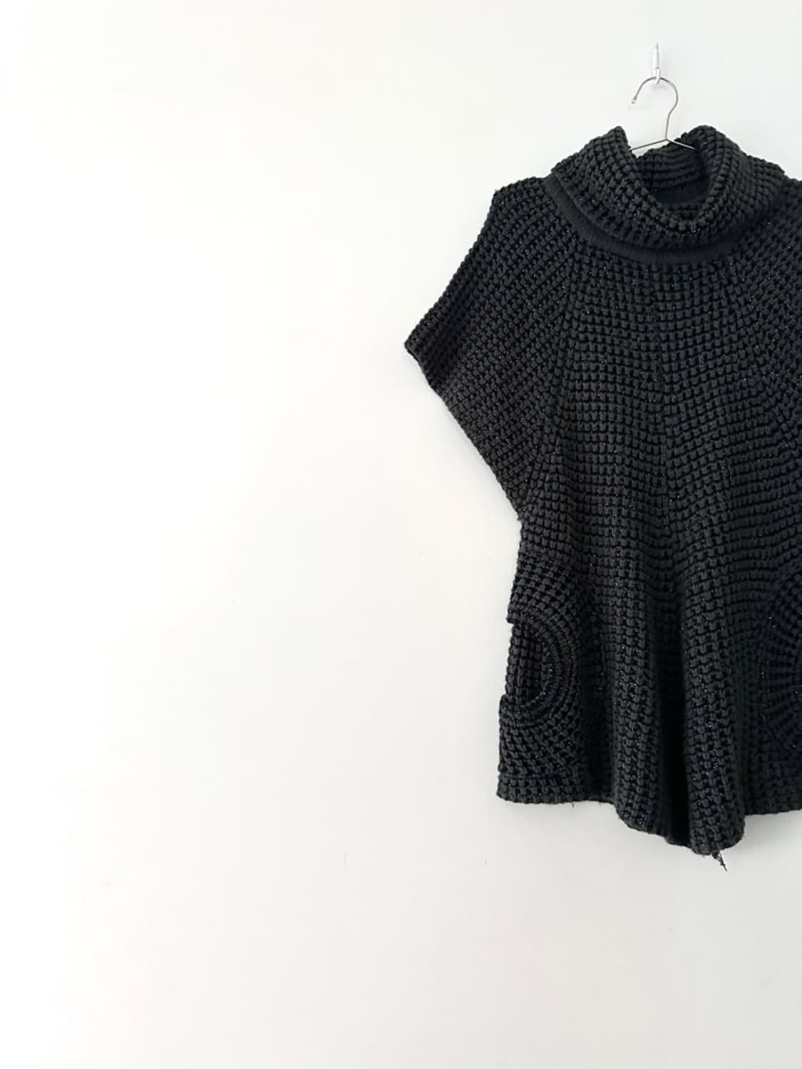 Round pocket twinkle half knit / gray 상품이미지2