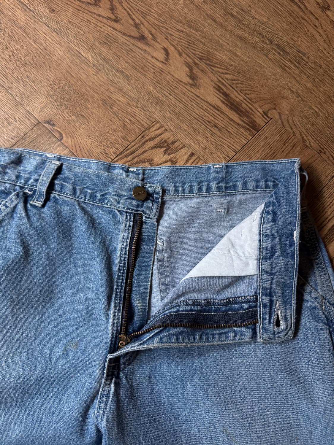 [32]00's 칼하트 USA 빈티지 워싱 싱글니 카펜터 워크 데님 팬츠 상품이미지3