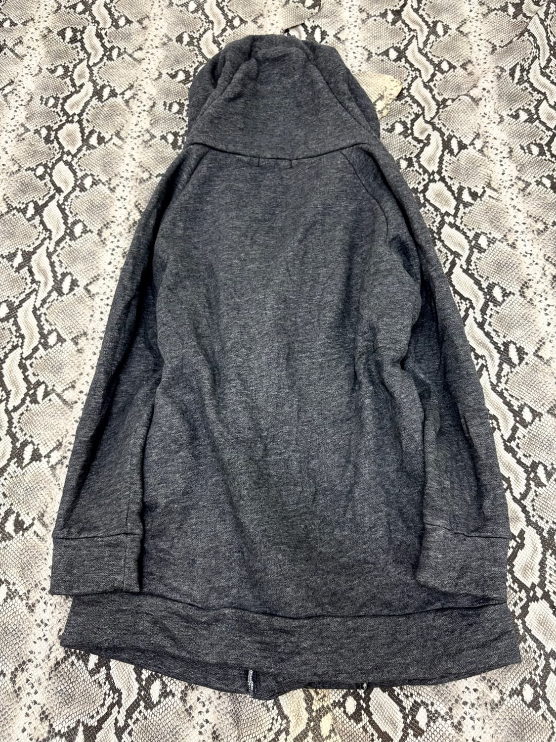 “Vintage” Grey Side Zipper Detail Hooded 상품이미지6
