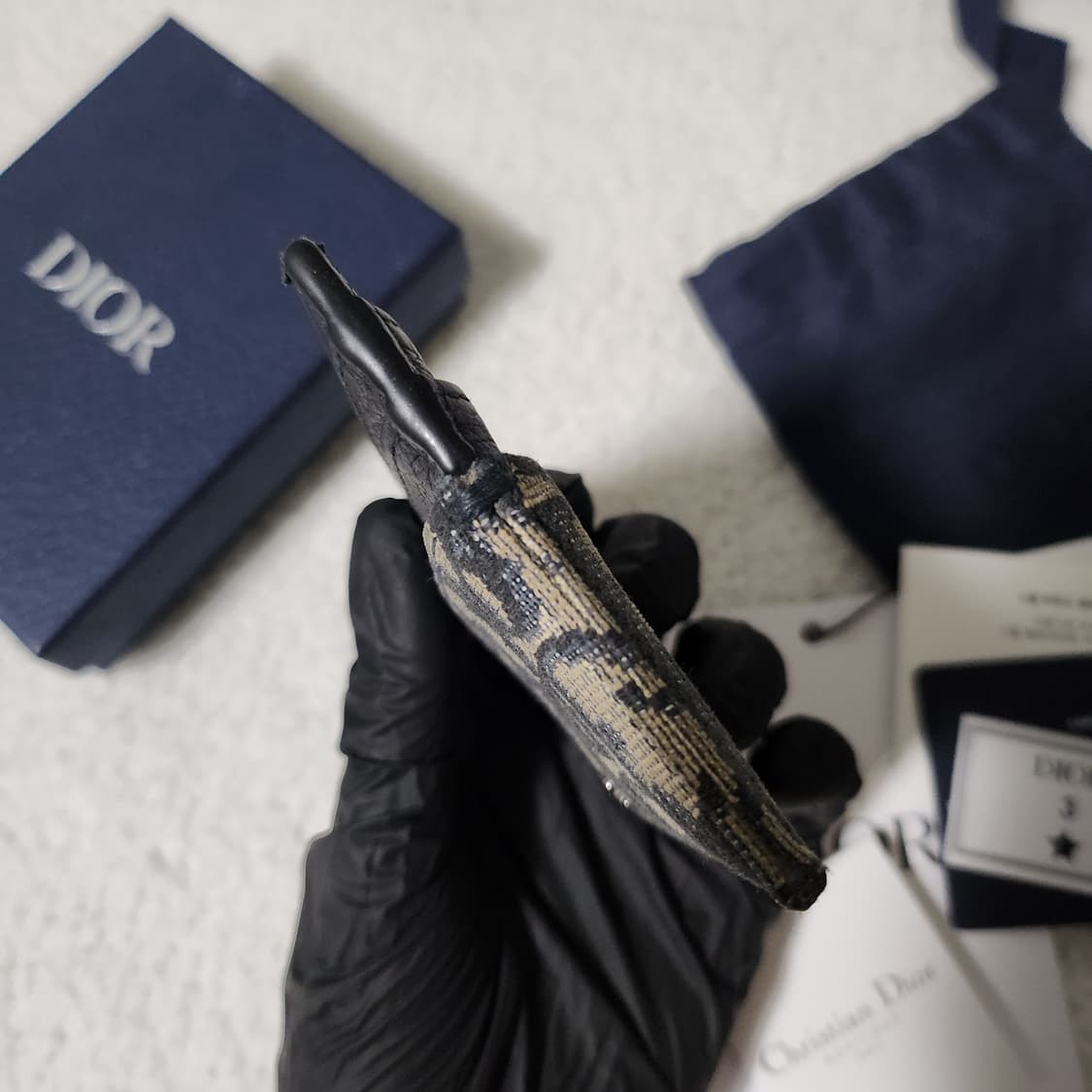 [풀구성]디올 오블리크 카드홀더 카드지갑 베이지 상품이미지4