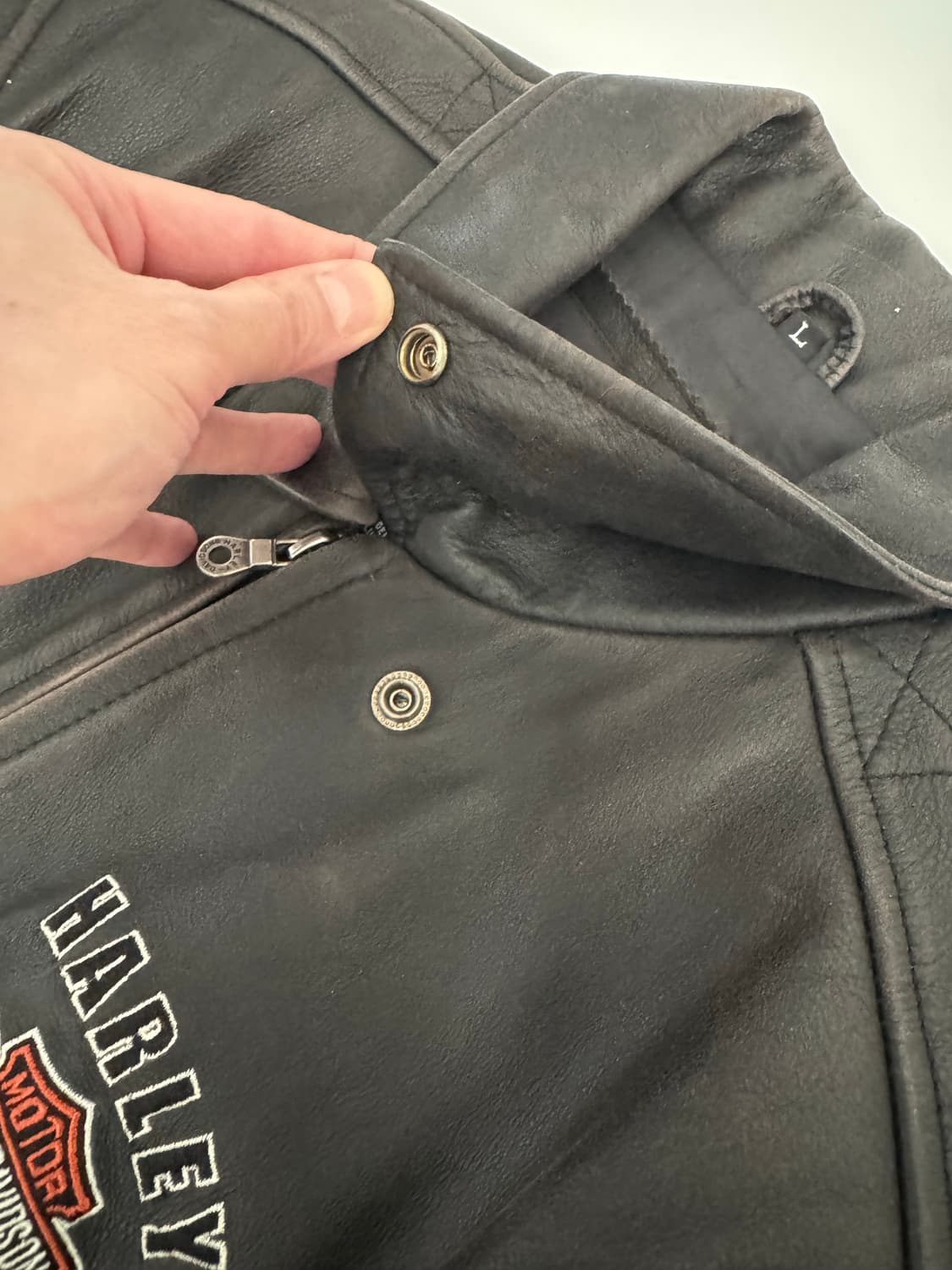 [L] 빈티지 할리데이비슨 이글 패치 가죽 자켓 상품이미지5