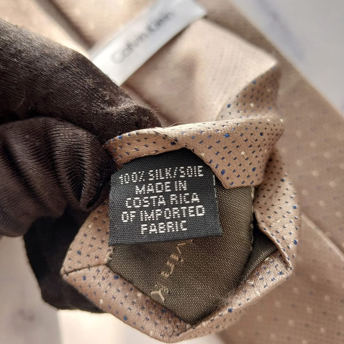 캘빈클라인 실크 마이크로 패턴 넥타이 9.8cm A등급 K1548
 상품이미지10