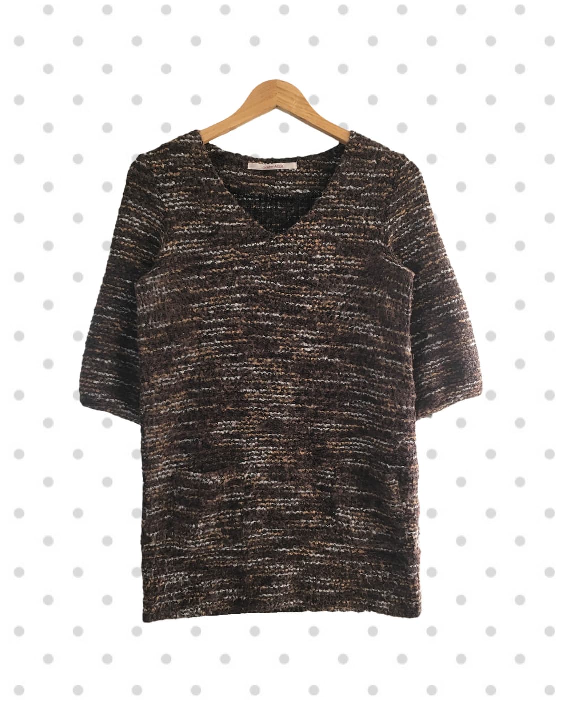 vintage pocket long knit  brown 상품이미지4