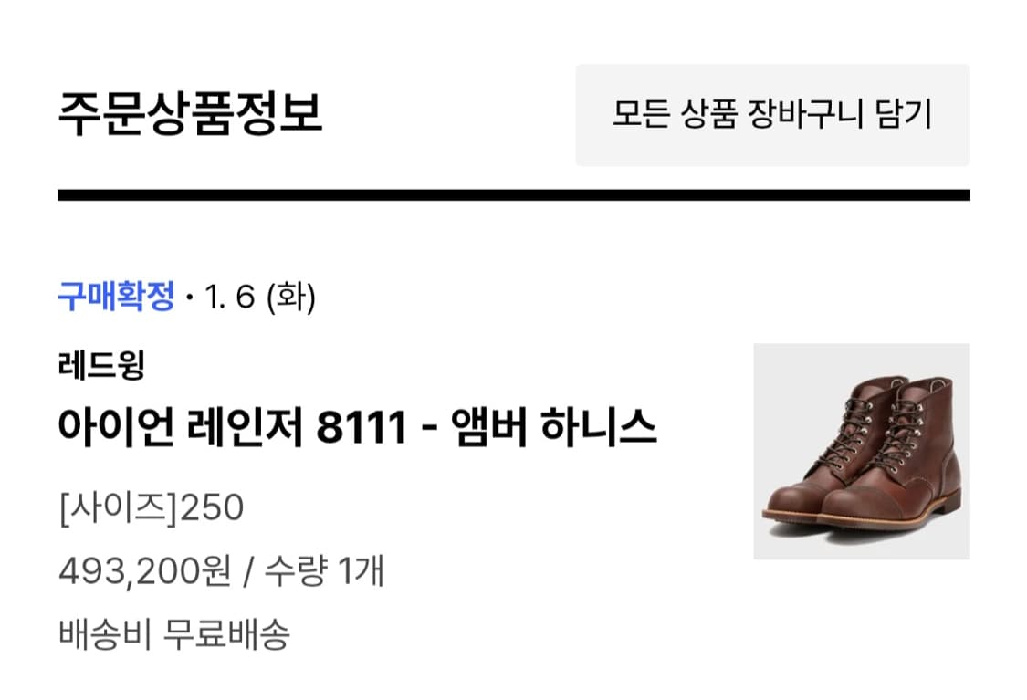 레드윙 아이언레인저 8111 250 상품이미지6