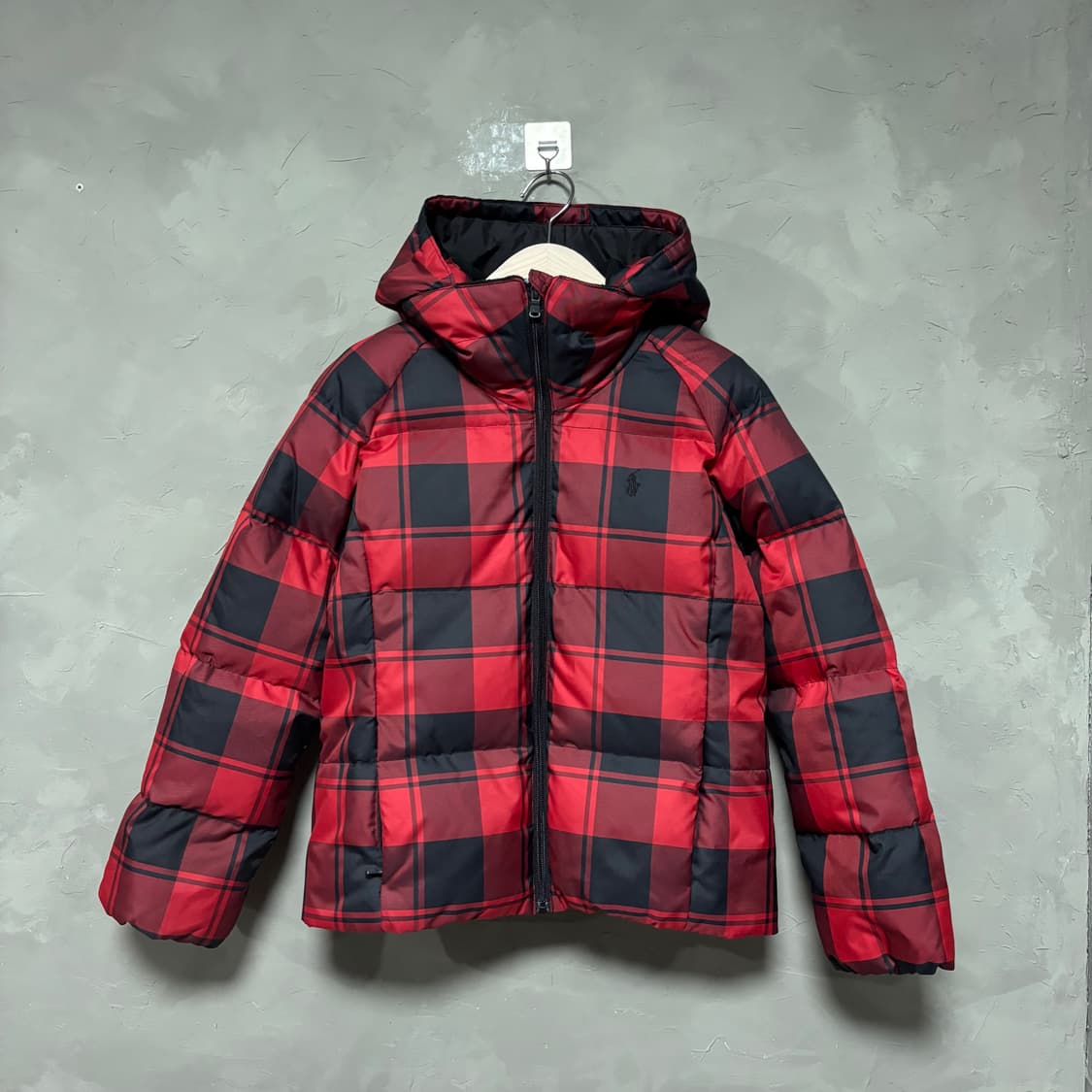폴로 랄프로렌 체크패턴 푸퍼 다운 패딩 상품이미지1