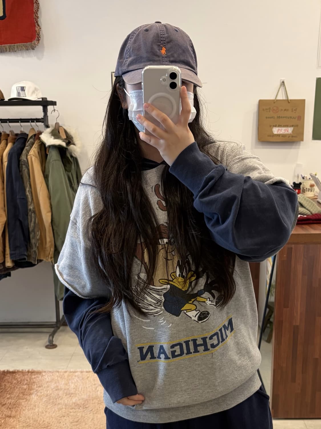 90s Polo RL 폴로 랄프로렌 페이딩 볼캡 (navy) 상품이미지2