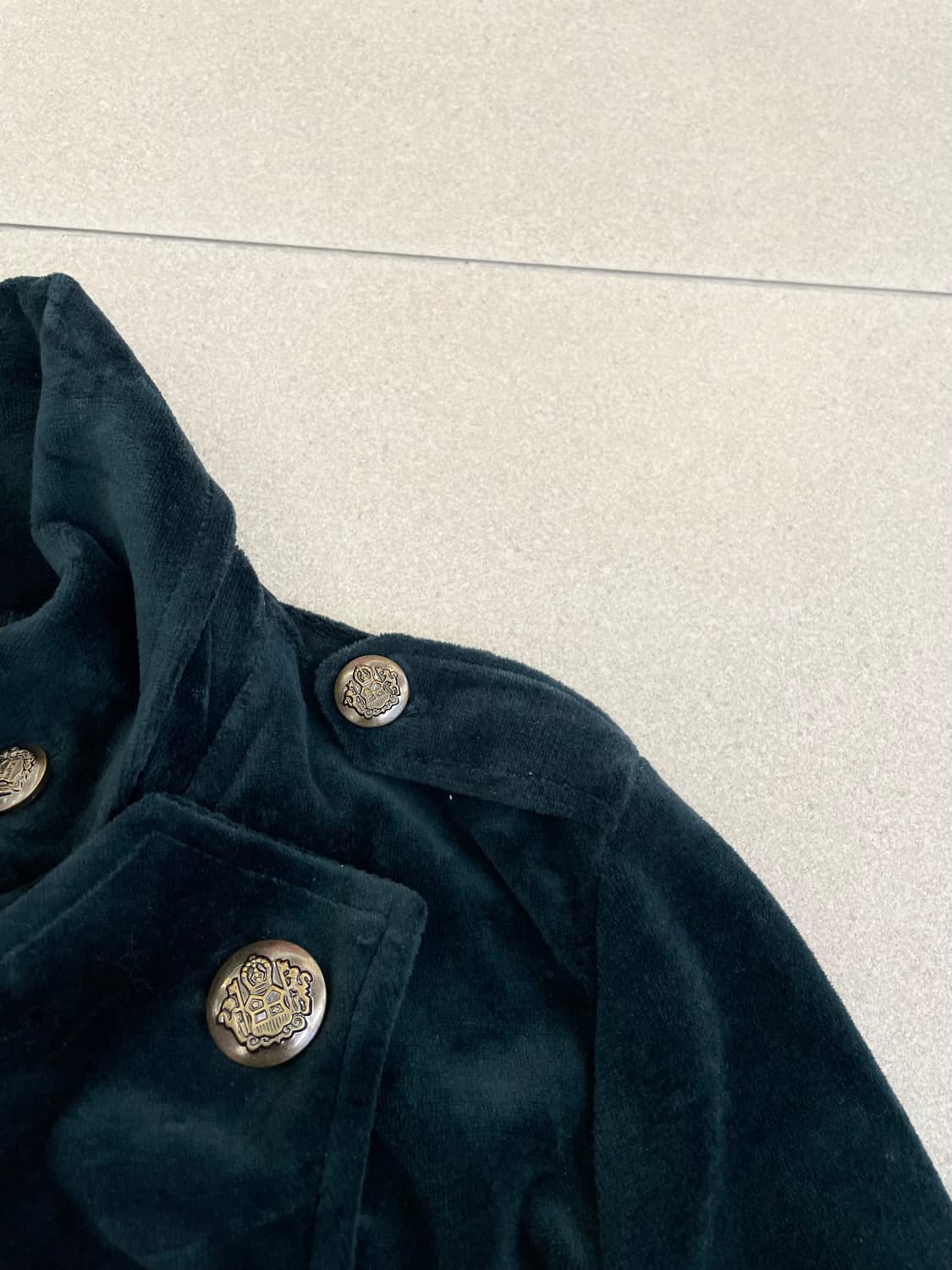 청록 벨벳 나폴레옹 자켓 상품이미지4