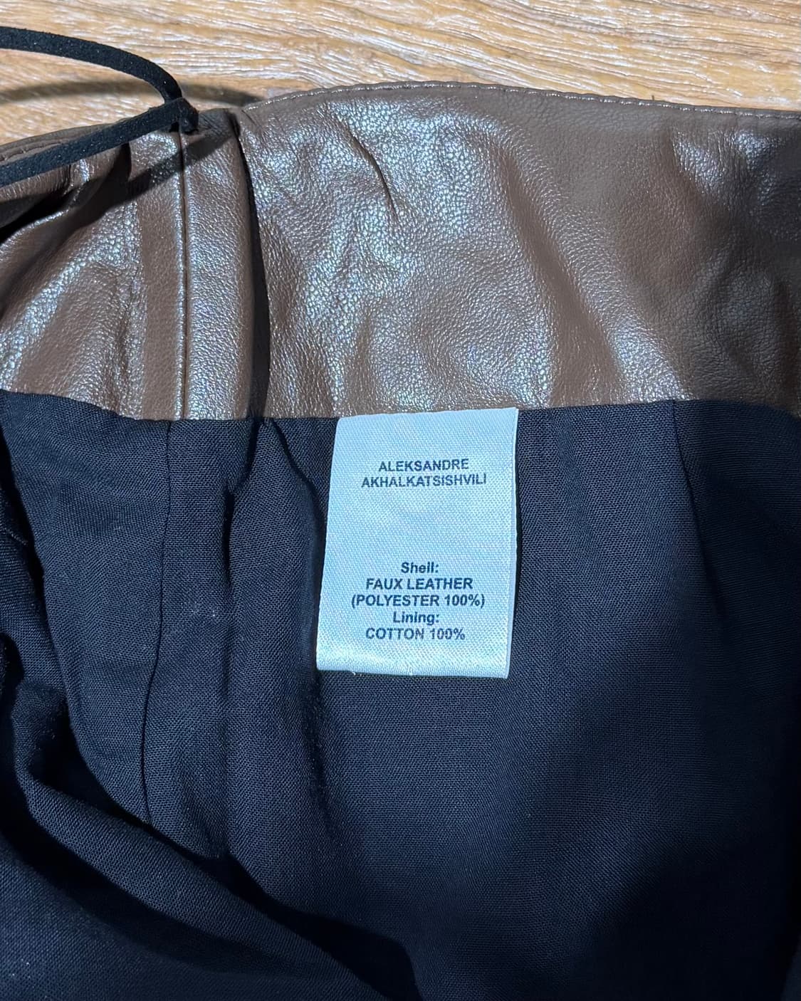 알렉산드르 아흐하카츠시빌리 브라운 fw20 레더 랩스타일 팬츠 상품이미지8