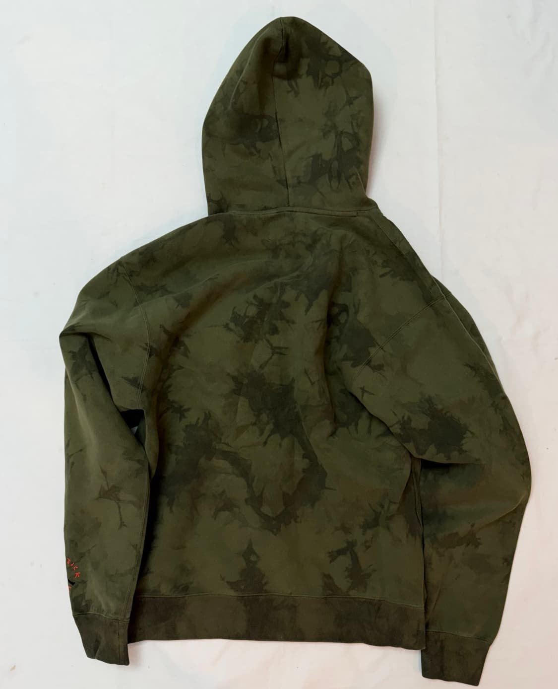 나이키 조던 X 트래비스 스캇 워시드 스웨이드 후드티 올리브 상품이미지4