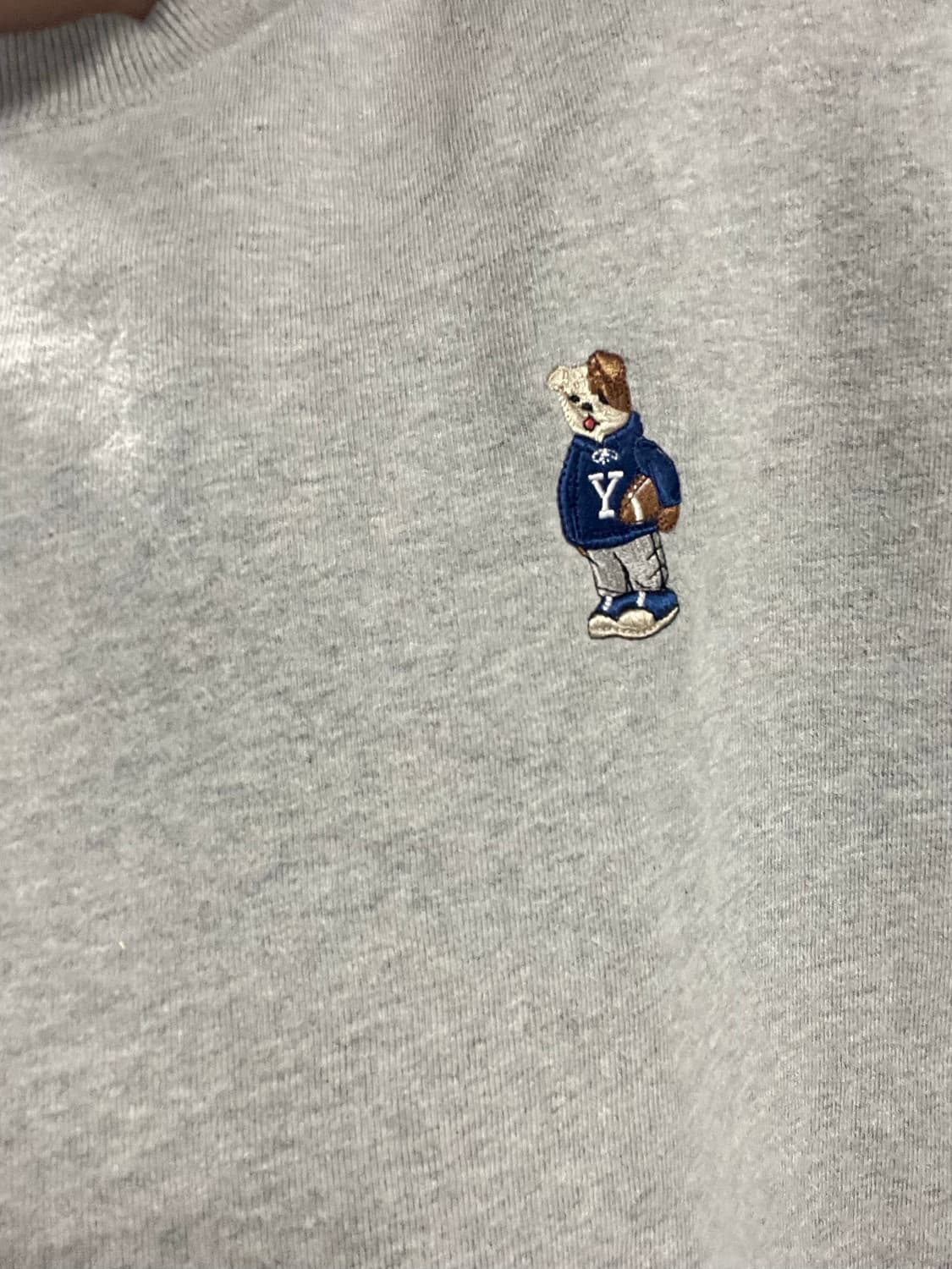 Yale 불독 자수 포인트 맨투맨 상품이미지3