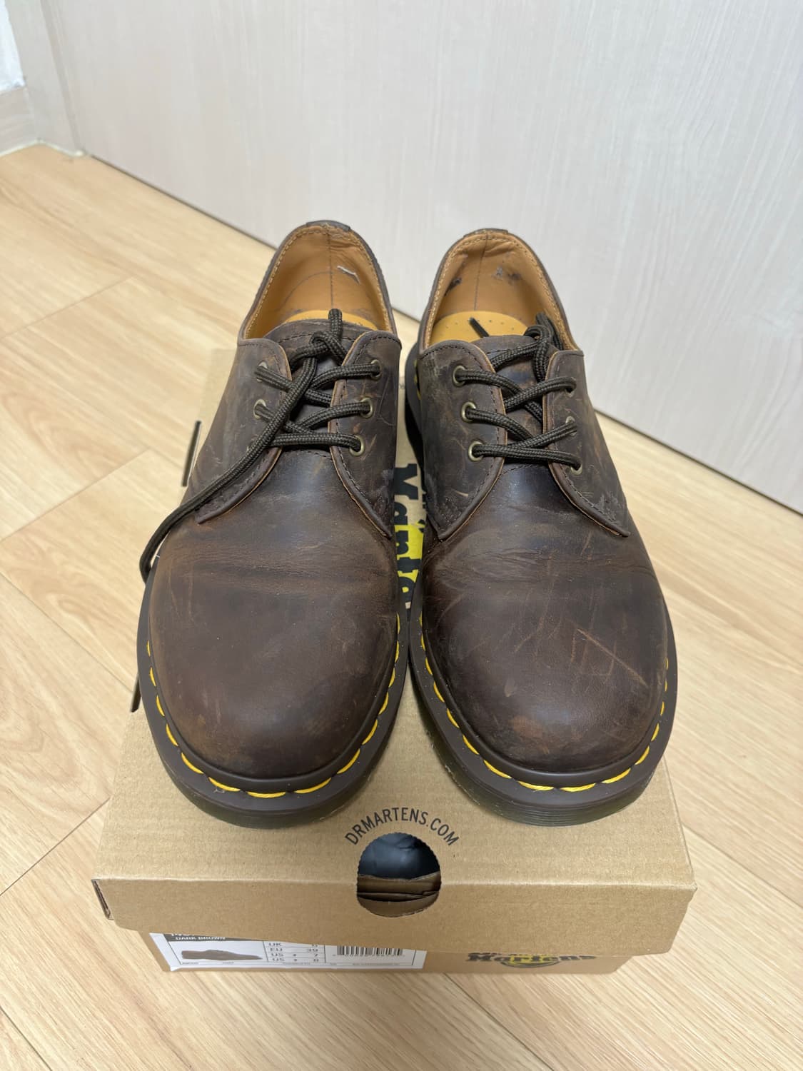 닥터마틴 1461 크레이지 홀스 레더 부츠 다크 브라운 250 상품이미지1