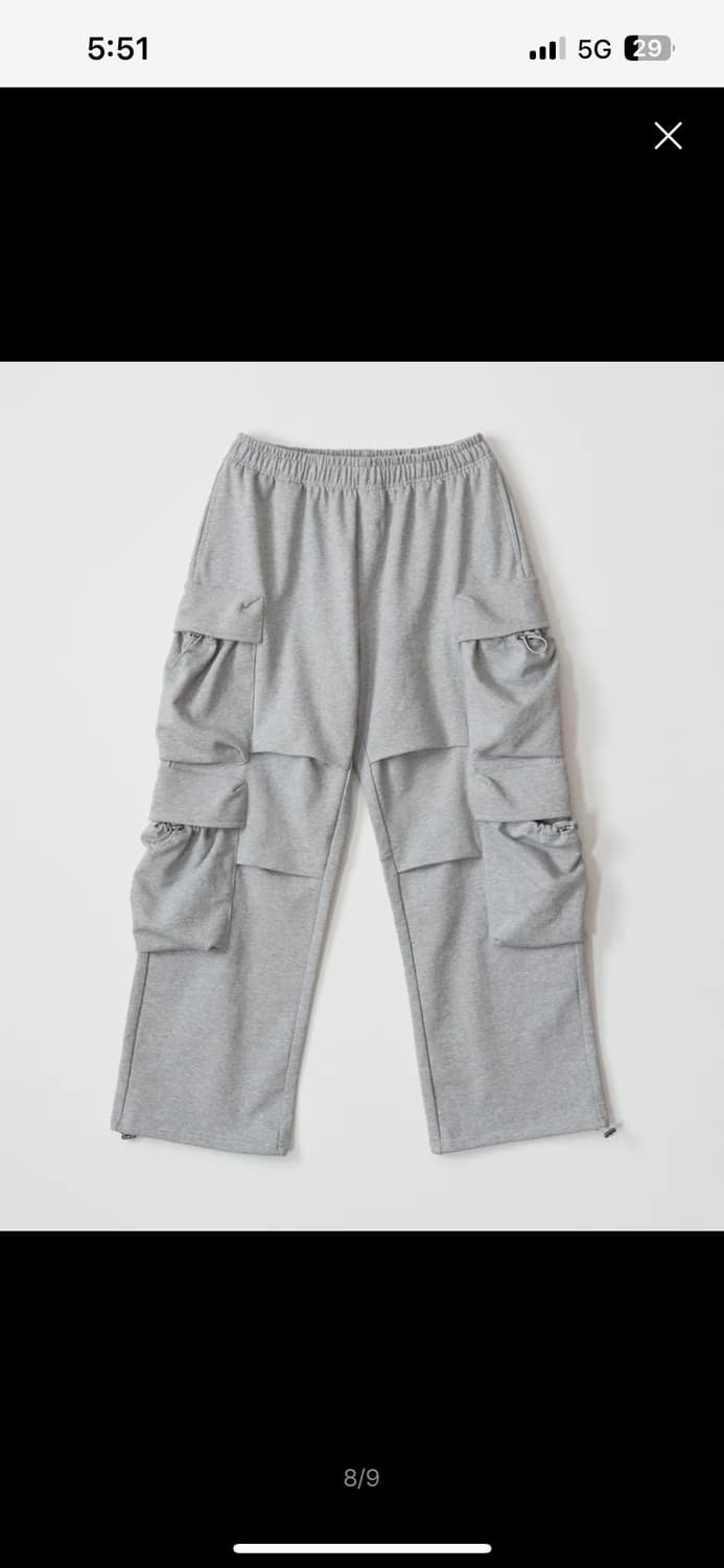 테이크이지 빅포켓 멀티 카고 스웻 팬츠 (멜란지그레이) 상품이미지1