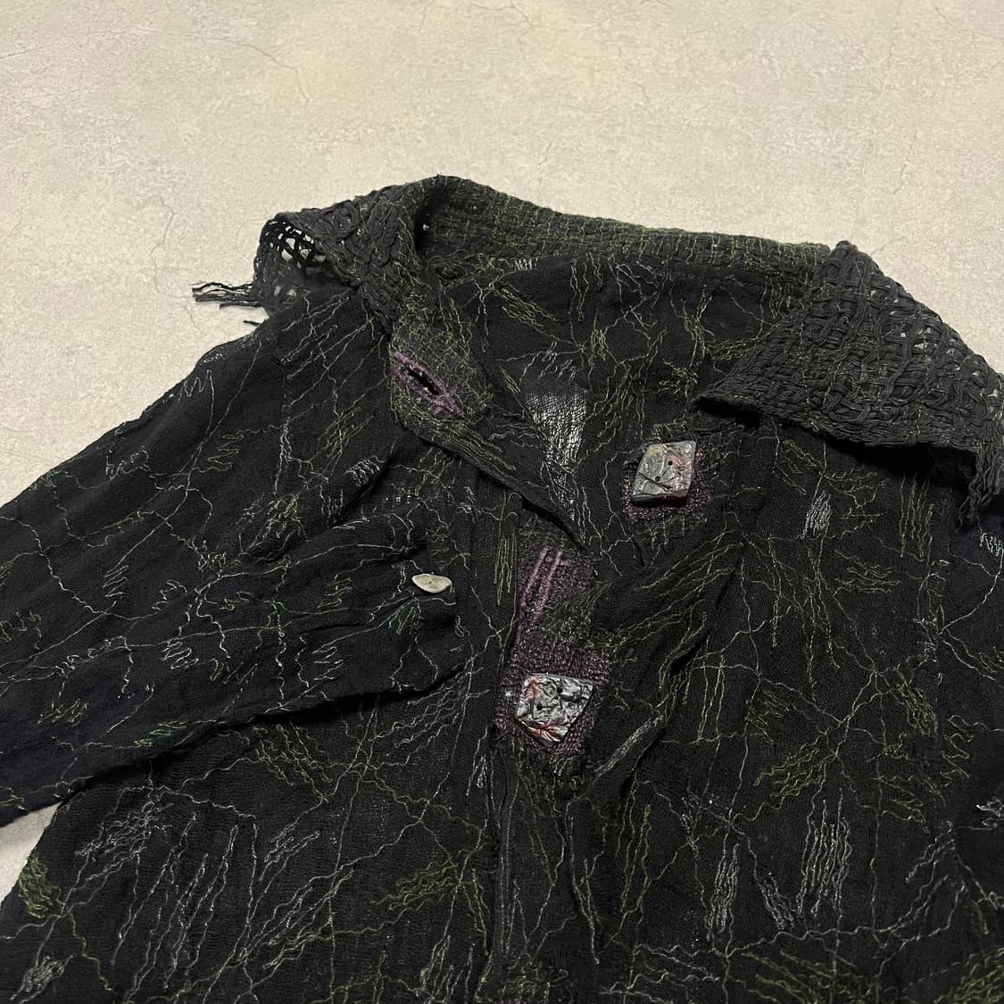 시스루 빈티지 자수 셔츠 상품이미지4