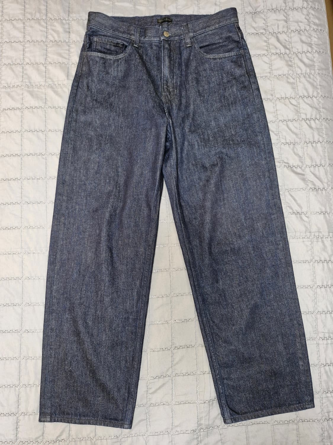 유니클로 와이드 스트레이트진 68blue 31사이즈 상품이미지2