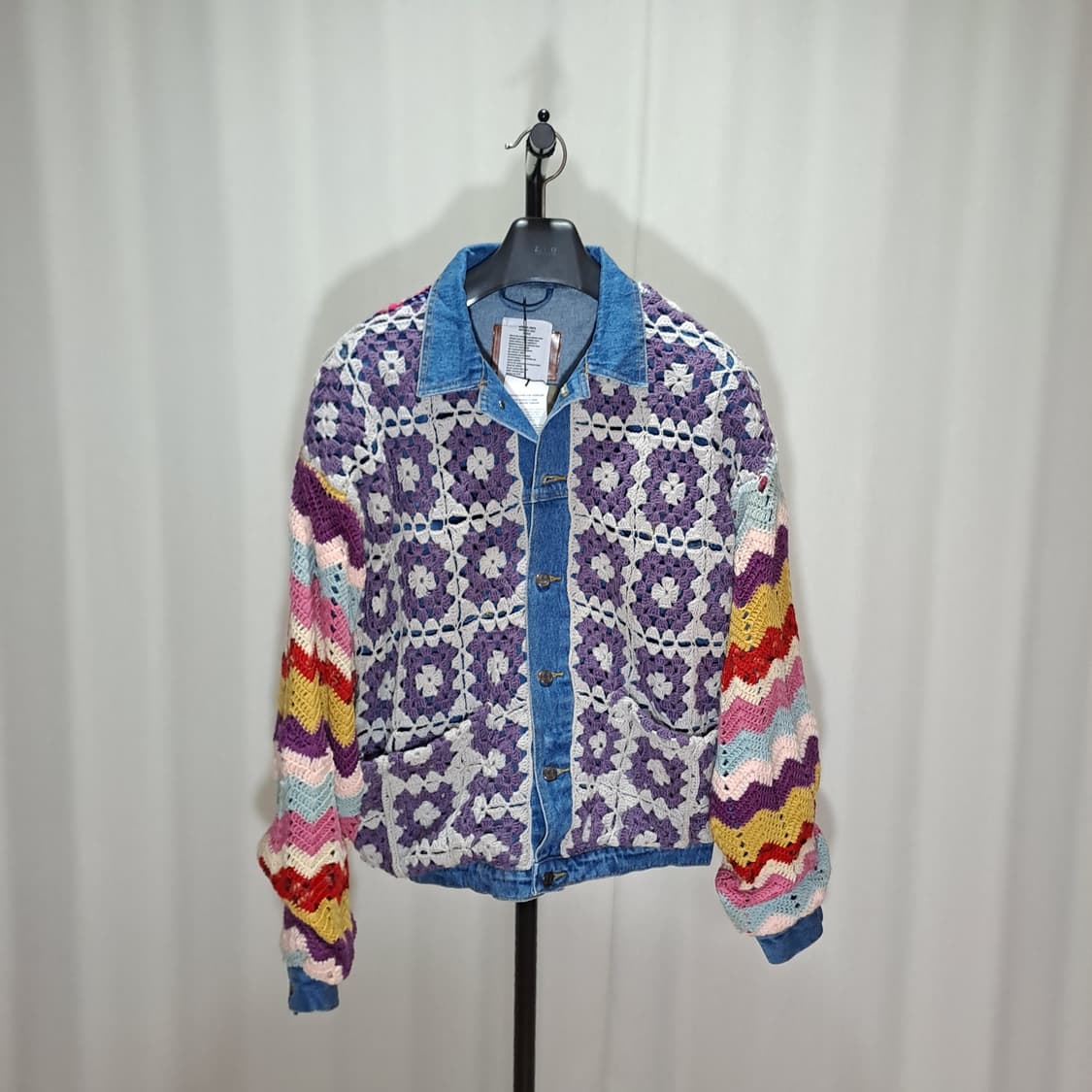 (새제품) 올리언스 스토어 리워크 코바늘 데님자켓 FREE B673 상품이미지1