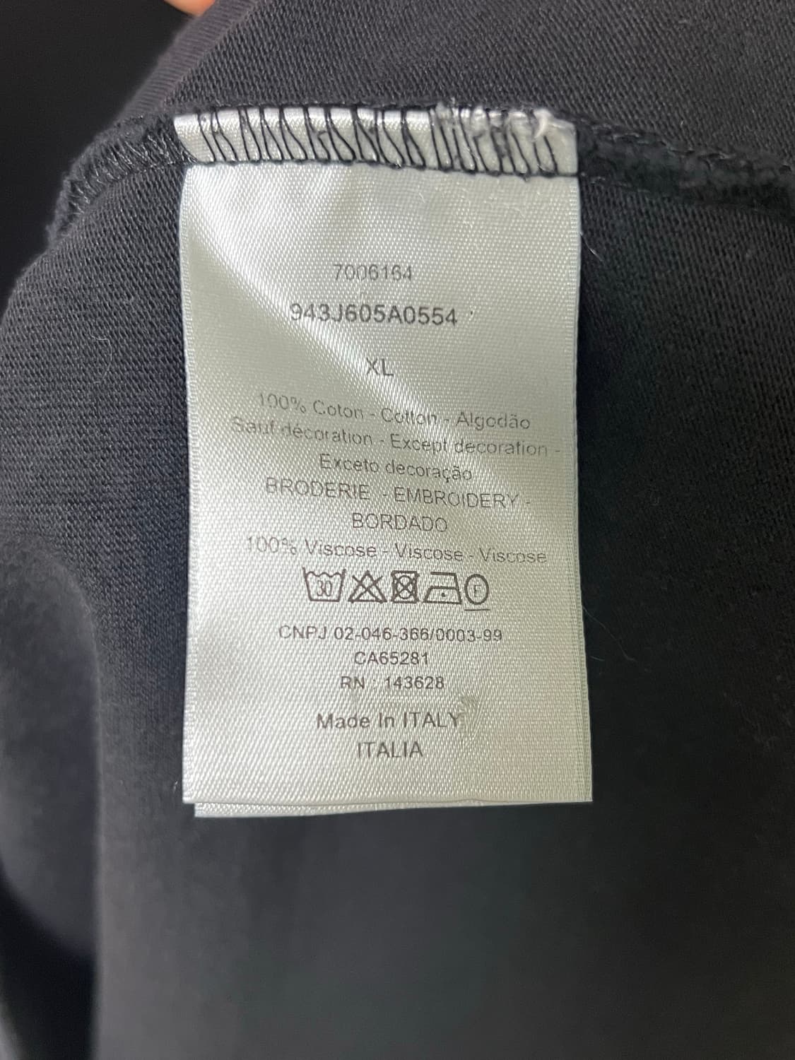 [정품] XL 디올 CD 로고 반팔티 블랙 상품이미지4