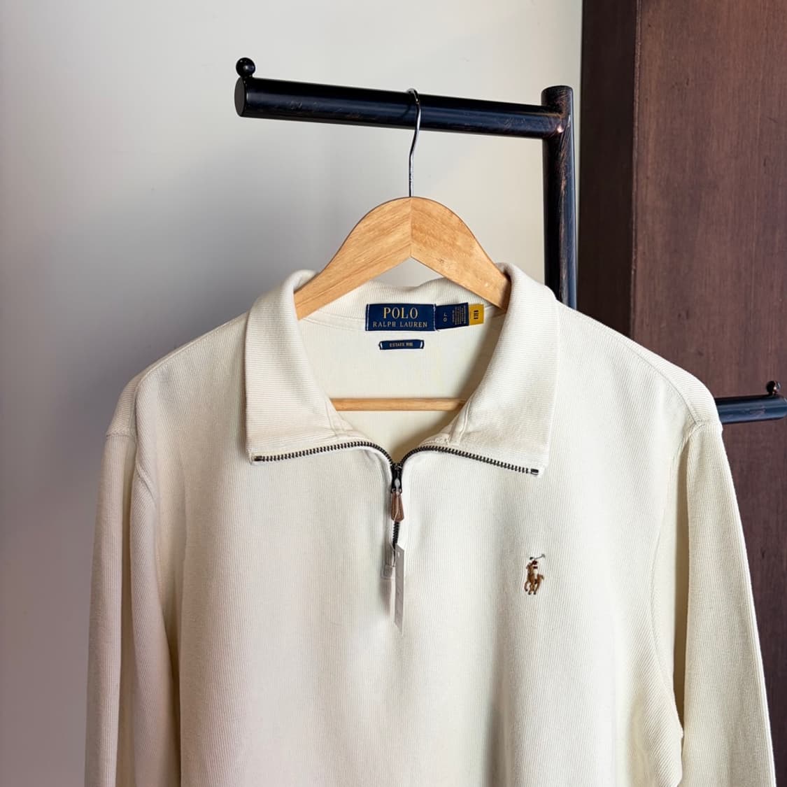 15762 - 폴로 랄프로렌 아이보리 반집업 니트 상품이미지1