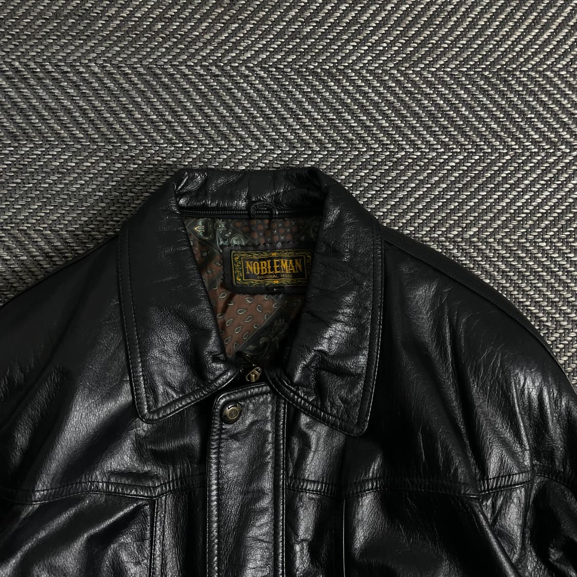 NOBLE MAN 빈티지 양가죽 레더 봄버 자켓y 2976 상품이미지5