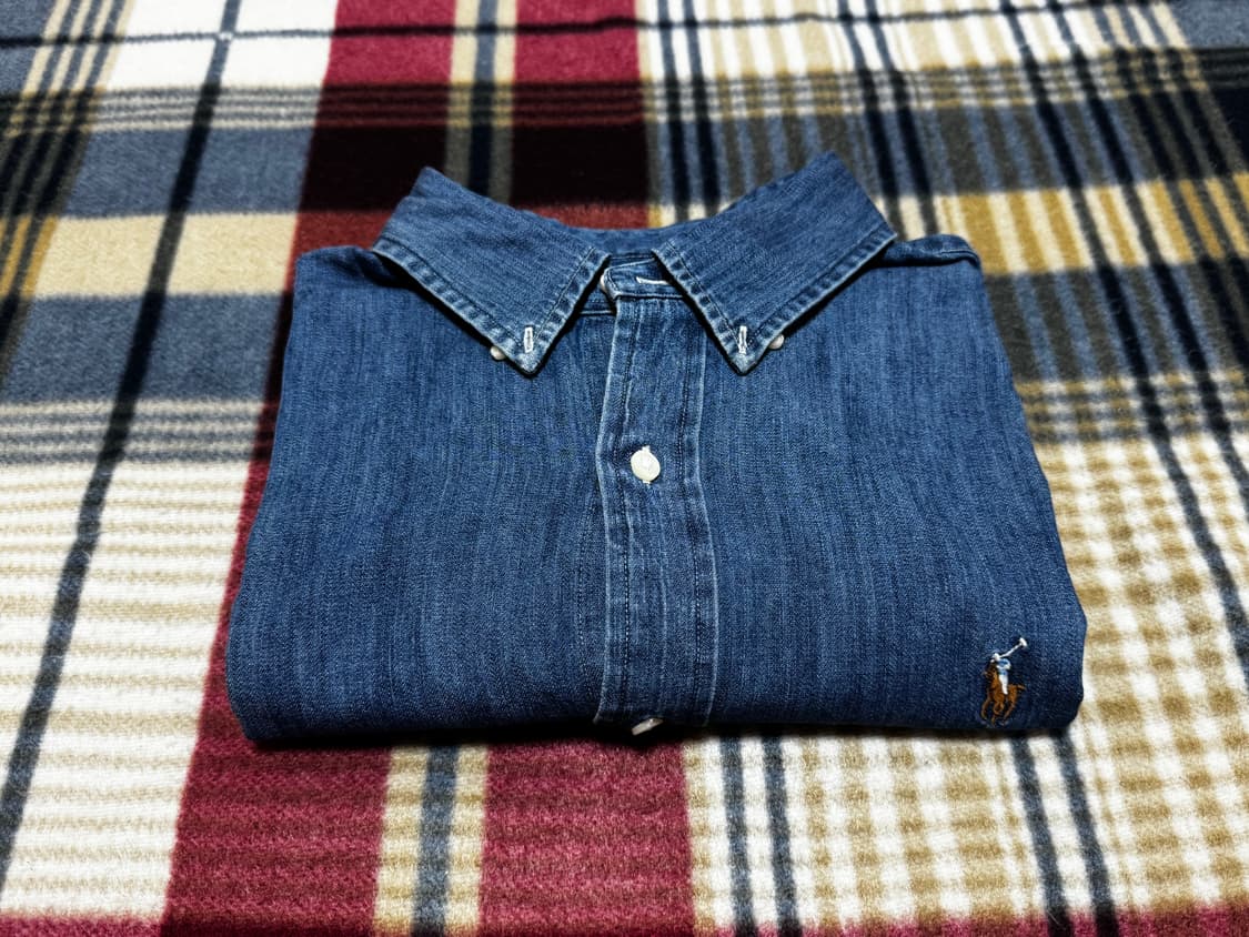 폴로 랄프로렌 샴브레이 데님 셔츠 L 상품이미지3