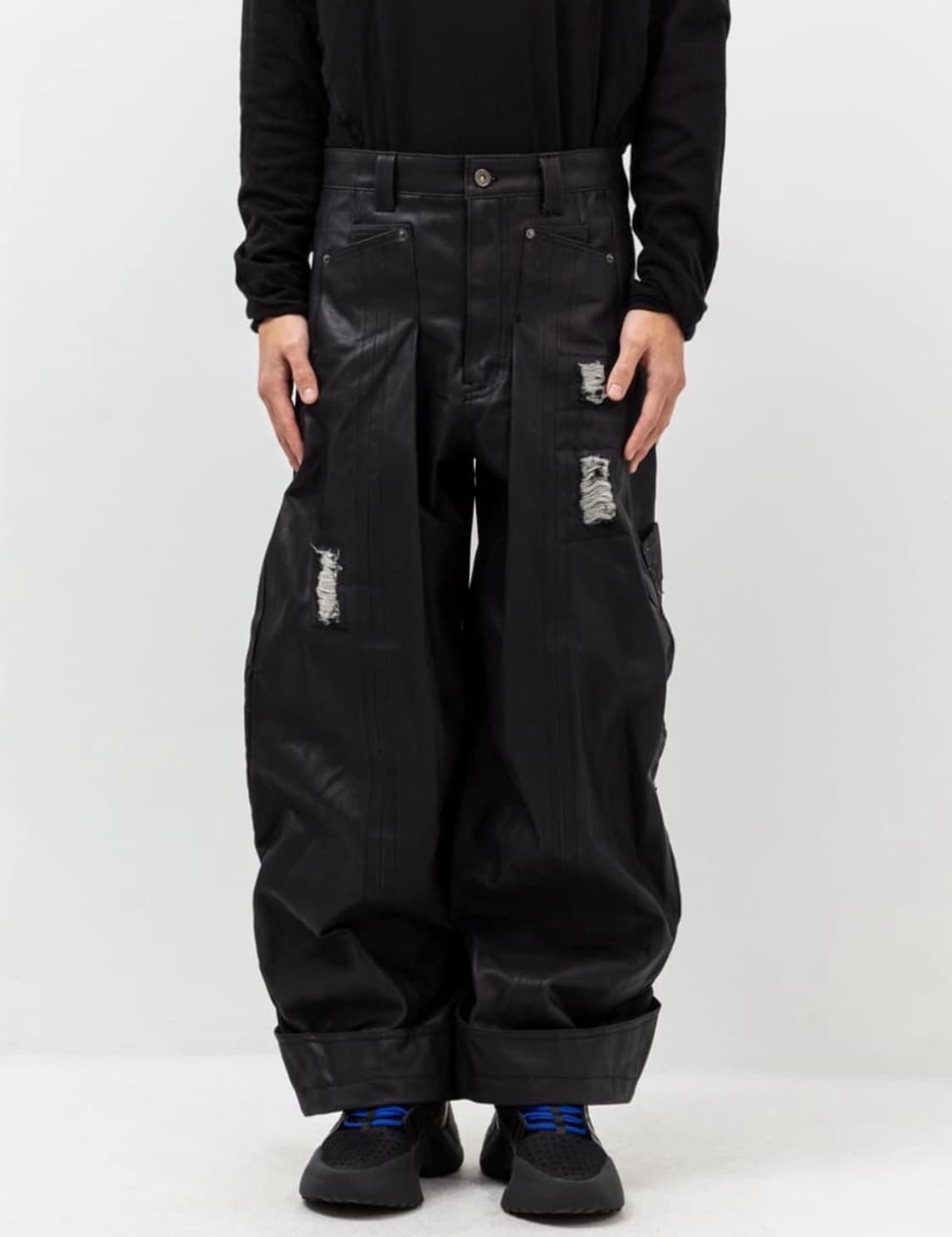 aesynctx scar wide pants leather(S) 상품이미지1