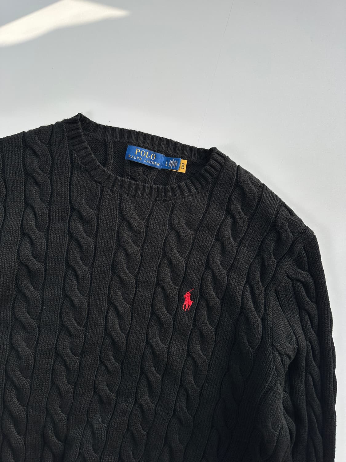 폴로랄프로렌 케이블 니트 블랙 상품이미지2