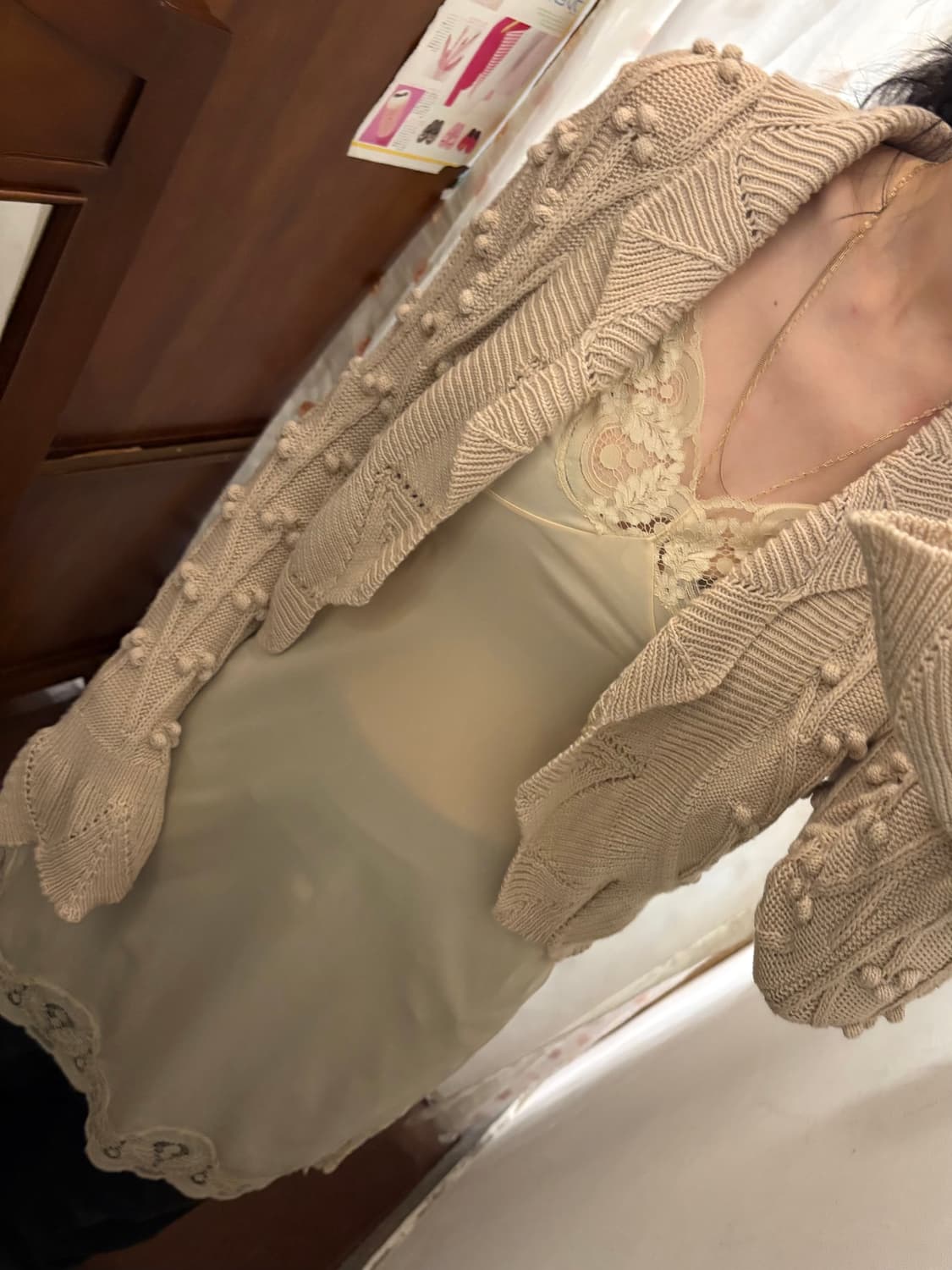 jpn vintage ruffle cardigan 상품이미지1