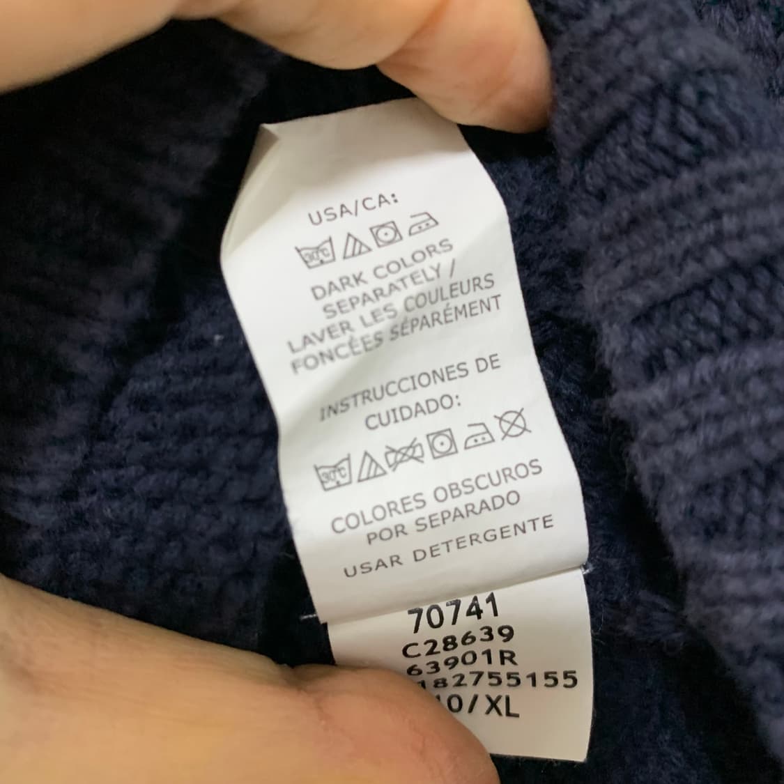 Chaps 챕스 빈티지 챠프스 네이비 니트 스웨터 XL 상품이미지7