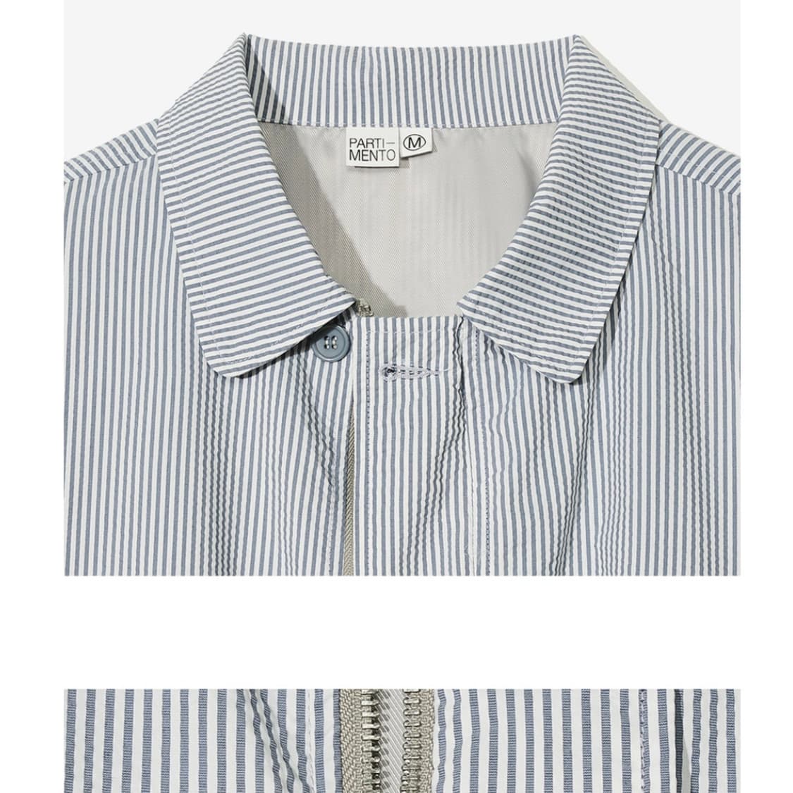 파르티멘토 Stripe Harrington Jacket Blue M 상품이미지3