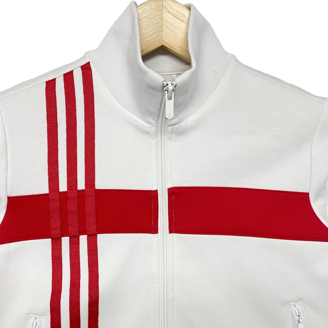 아디다스 우먼스 잉글랜드 트랙탑 져지 화이트 상품이미지2