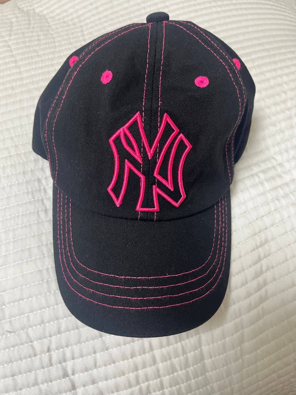 MLB 양키스 핑크 스티치 볼캡 상품이미지1