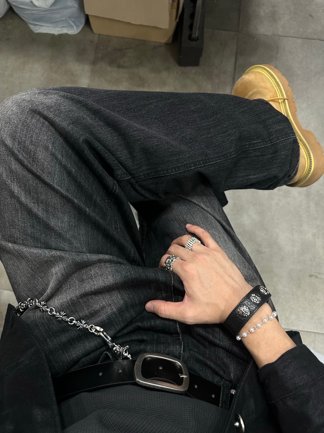 Chain pearl - 체인 진주 팔찌 상품이미지4