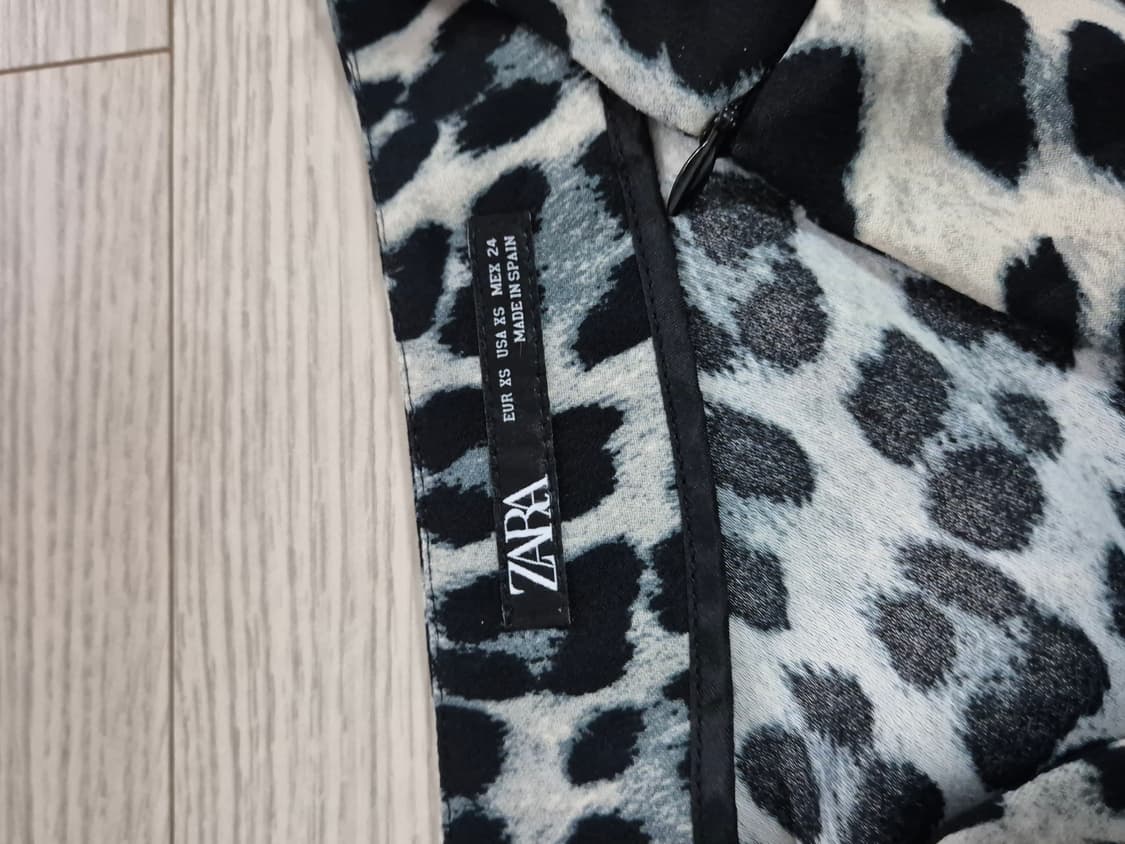 자라 블루 레오파드 롱스커트 xs 상품이미지3