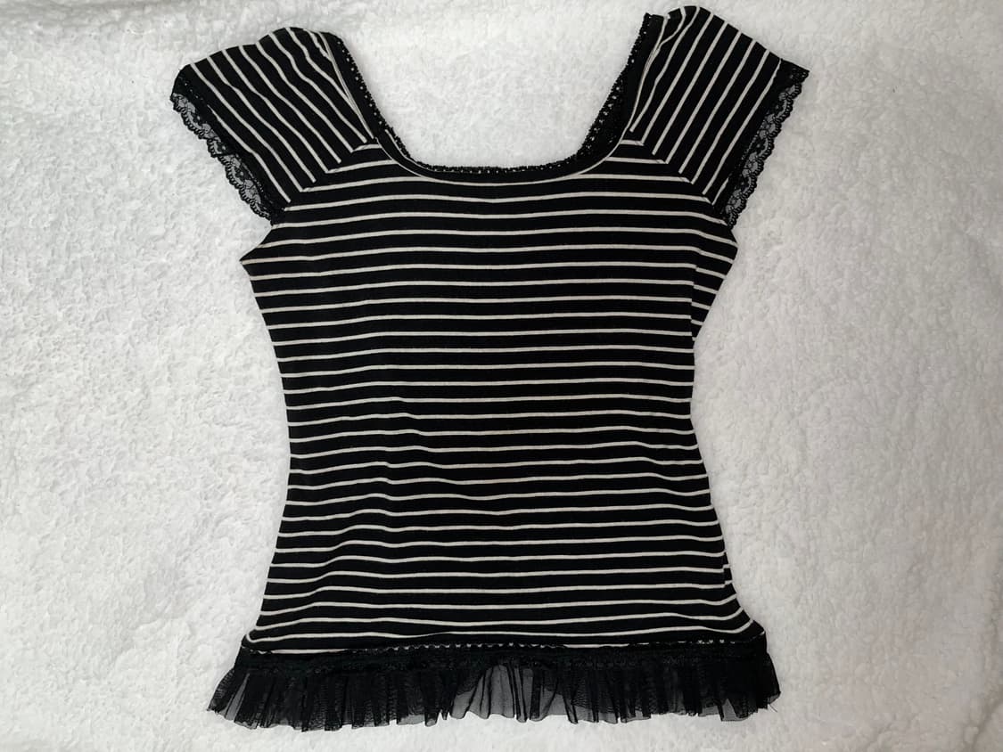 Harpers Bigot) nerdy frill stripe tee 상품이미지3