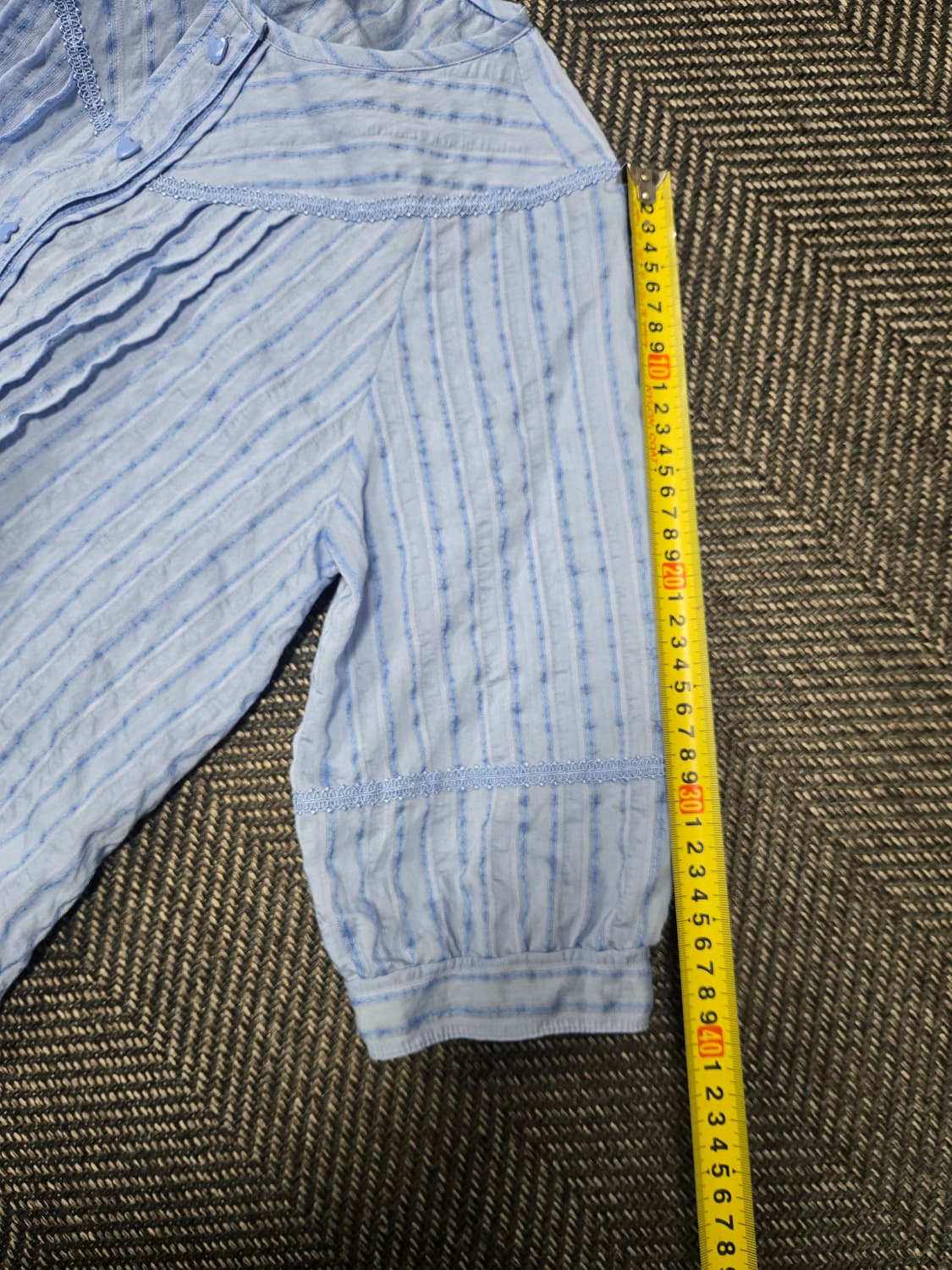 기비 24ss 블루 스트라이프 블라우스 상품이미지8