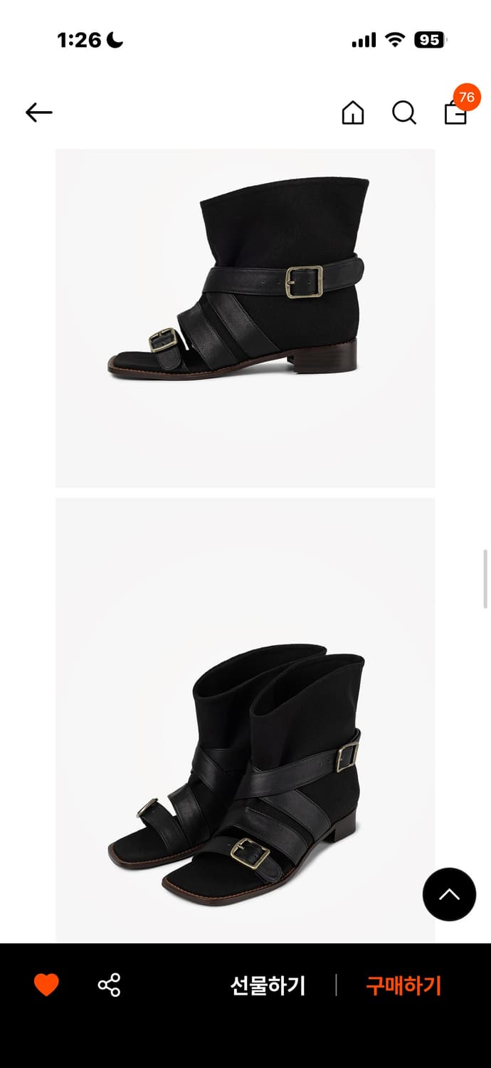 파르피 (PAAR PHY) 샌들 부츠 블랙 235 상품이미지3