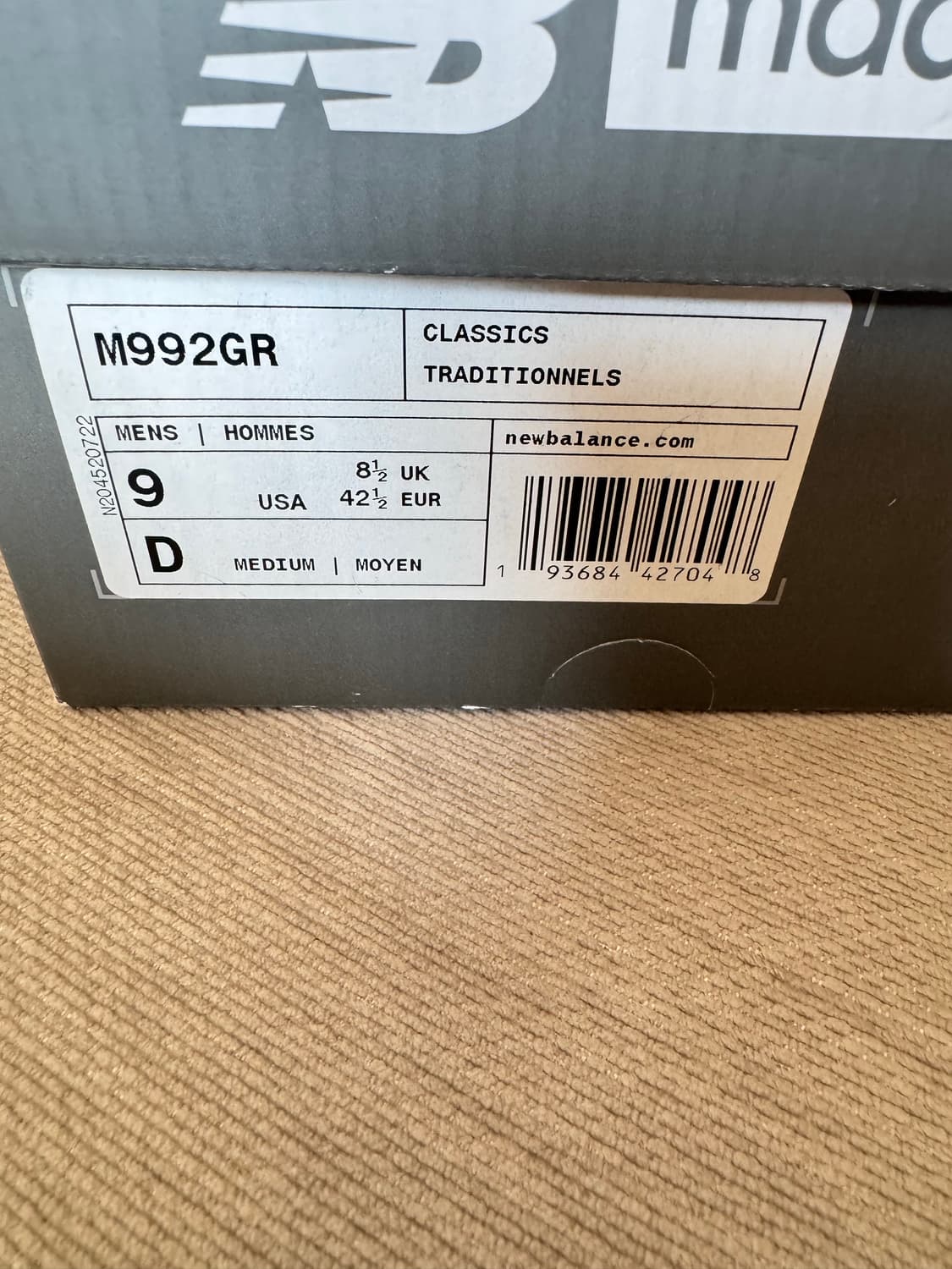 뉴발란스 992GR 270mm 상품이미지7