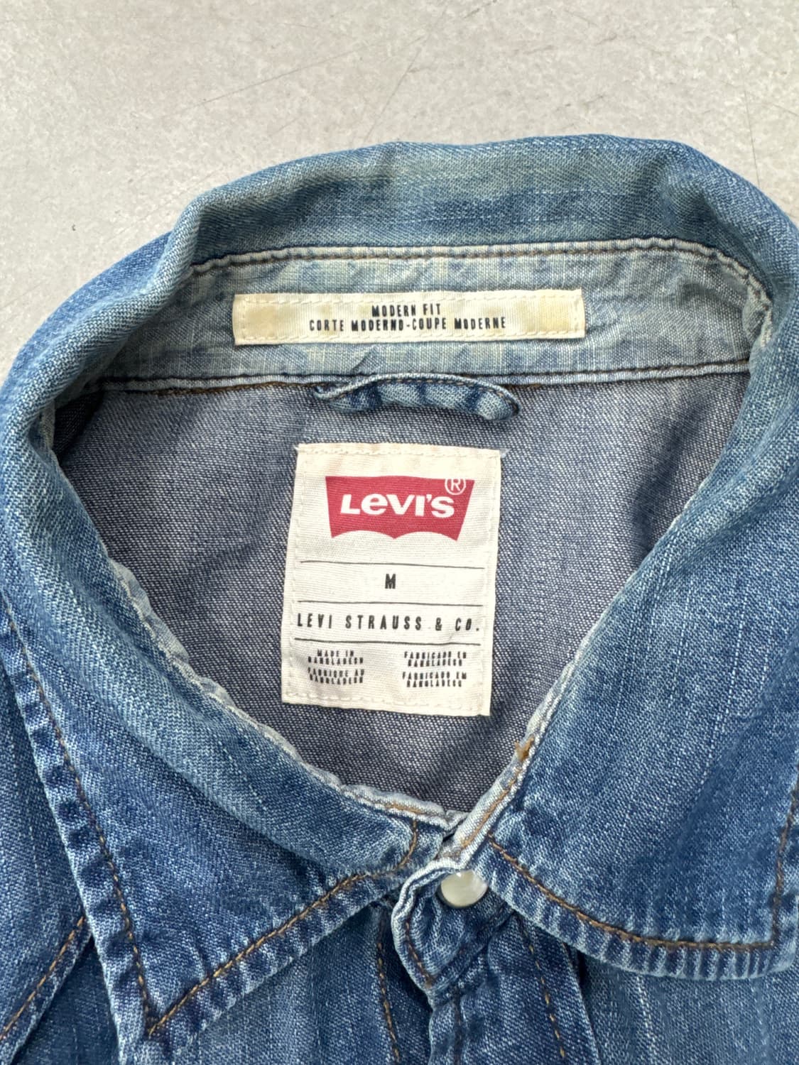 리바이스 데님 셔츠 M 상품이미지5