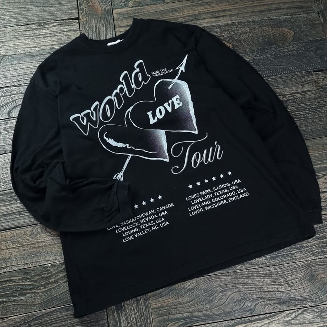 [밈더워드로브] 그래픽 프린팅 오버사이즈 롱슬리브 긴팔티 M18202 상품이미지1